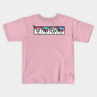 Unicorn on the periodic table Kids T-Shirt